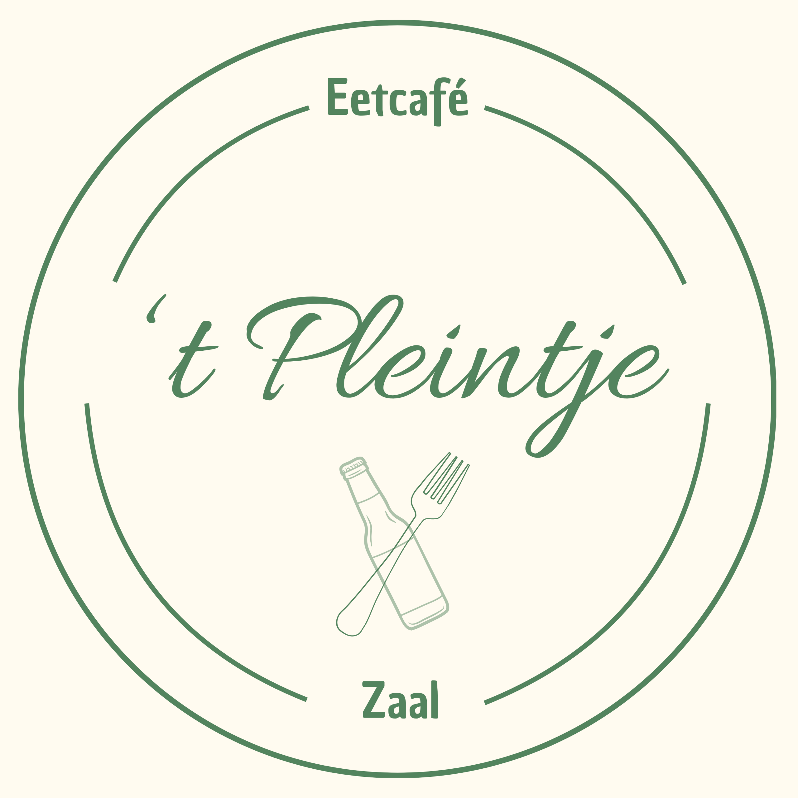 kopie van café 't pleintje (ronde sticker)